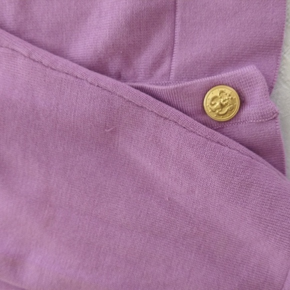 C'est city orchid purple cardigan minimal gold buttons large - Picture 12 of 12